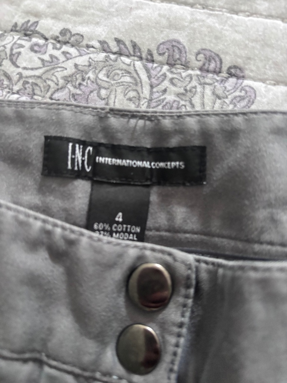 INC grey jeans